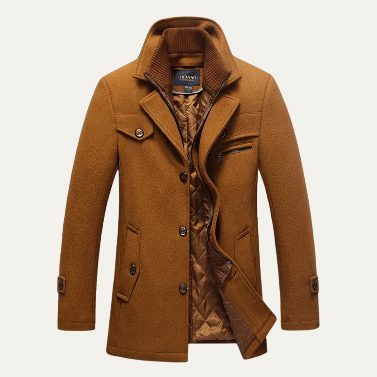 VogeLuxe | Men’s Peacoat-Style Winter Coat 0