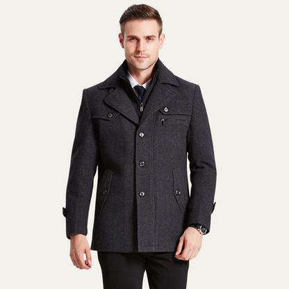 VogeLuxe | Men’s Peacoat-Style Winter Coat 2