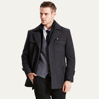 VogeLuxe | Men’s Peacoat-Style Winter Coat 3