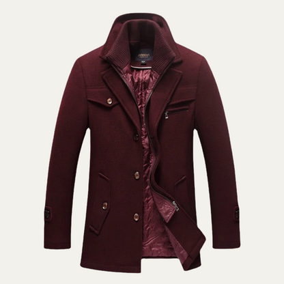 VogeLuxe | Men’s Peacoat-Style Winter Coat 9