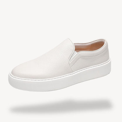 VogeLuxe | Men’s Pebbled Leather Slip-On Sneakers 0