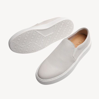VogeLuxe | Men’s Pebbled Leather Slip-On Sneakers 5