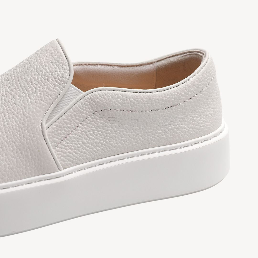 VogeLuxe | Men’s Pebbled Leather Slip-On Sneakers 7