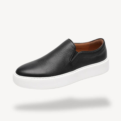 VogeLuxe | Men’s Pebbled Leather Slip-On Sneakers 9