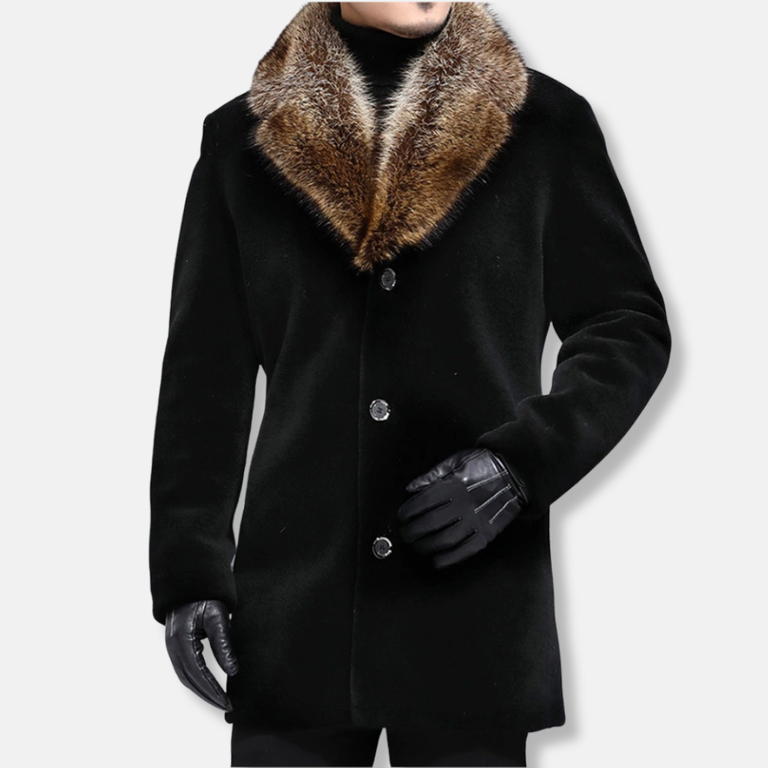 VogeLuxe | Men’s Plush Faux Fur Winter Coat 0