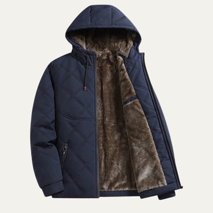 VogeLuxe | Men’s Plush Quilted Hooded Jacket 13