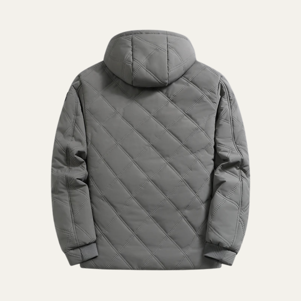 VogeLuxe | Men’s Plush Quilted Hooded Jacket 2
