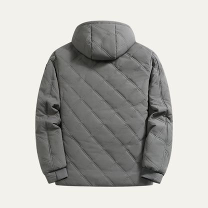 VogeLuxe | Men’s Plush Quilted Hooded Jacket 2