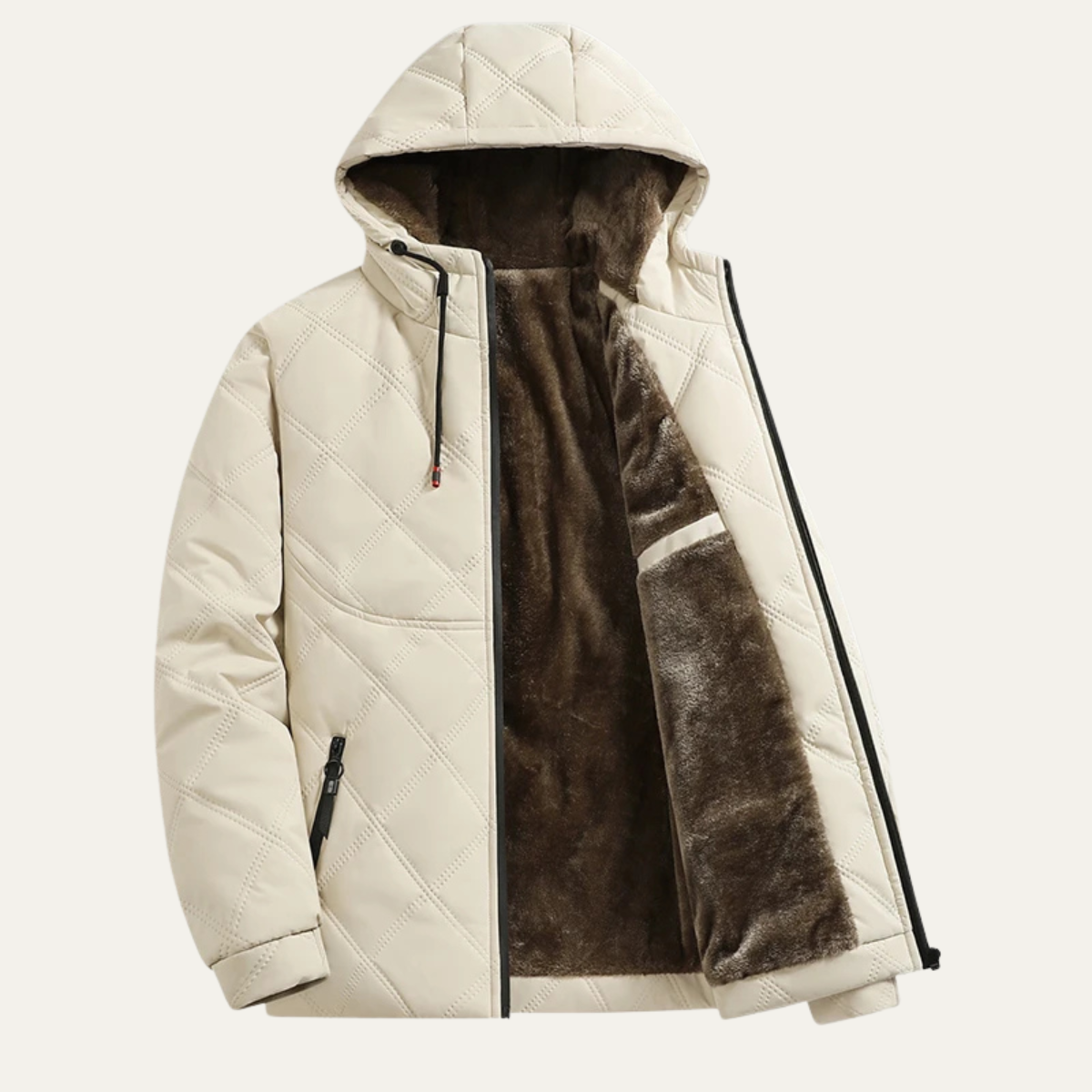 VogeLuxe | Men’s Plush Quilted Hooded Jacket 9