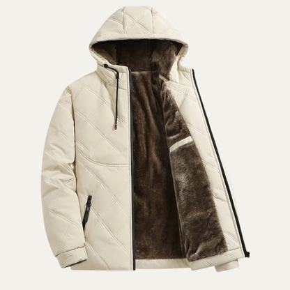 VogeLuxe | Men’s Plush Quilted Hooded Jacket 9