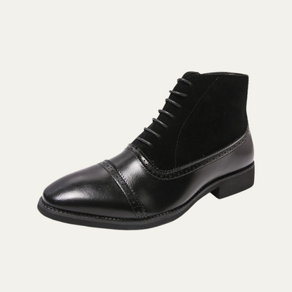 VogeLuxe | Men’s Polished Leather Ankle Boots 0