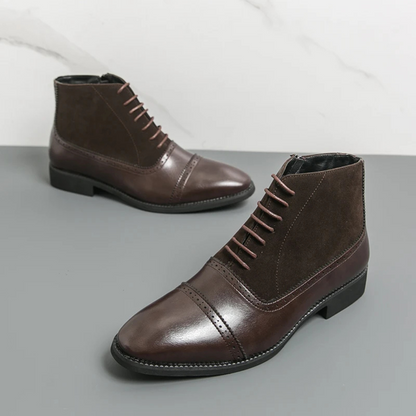 VogeLuxe | Men’s Polished Leather Ankle Boots 4