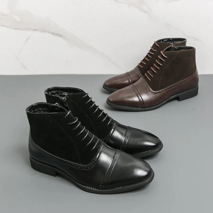 VogeLuxe | Men’s Polished Leather Ankle Boots 6