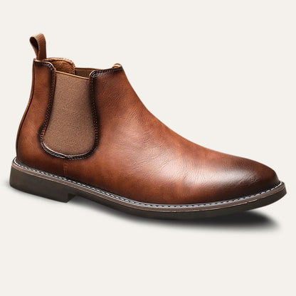 VogeLuxe | Men’s Polished Leather Chelsea Boots 0