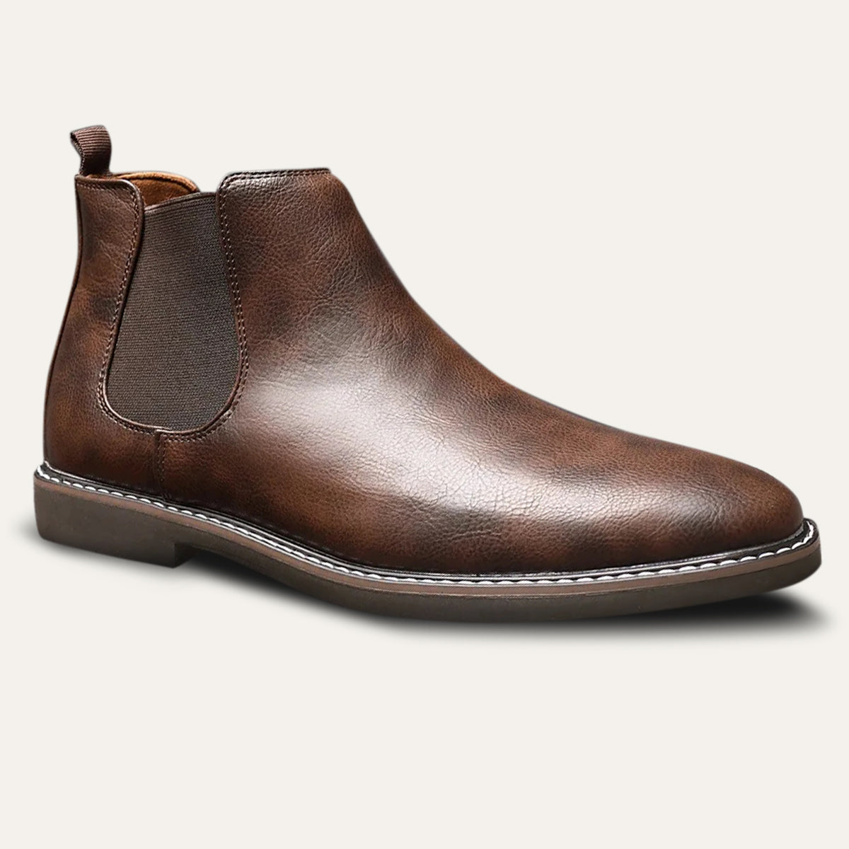VogeLuxe | Men’s Polished Leather Chelsea Boots 6