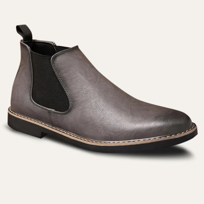 VogeLuxe | Men’s Polished Leather Chelsea Boots 8