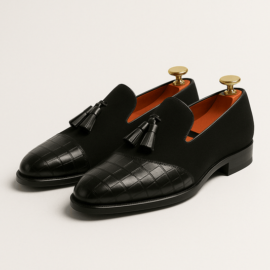 VogeLuxe | Men’s Polished Leather Tassel Loafers 0