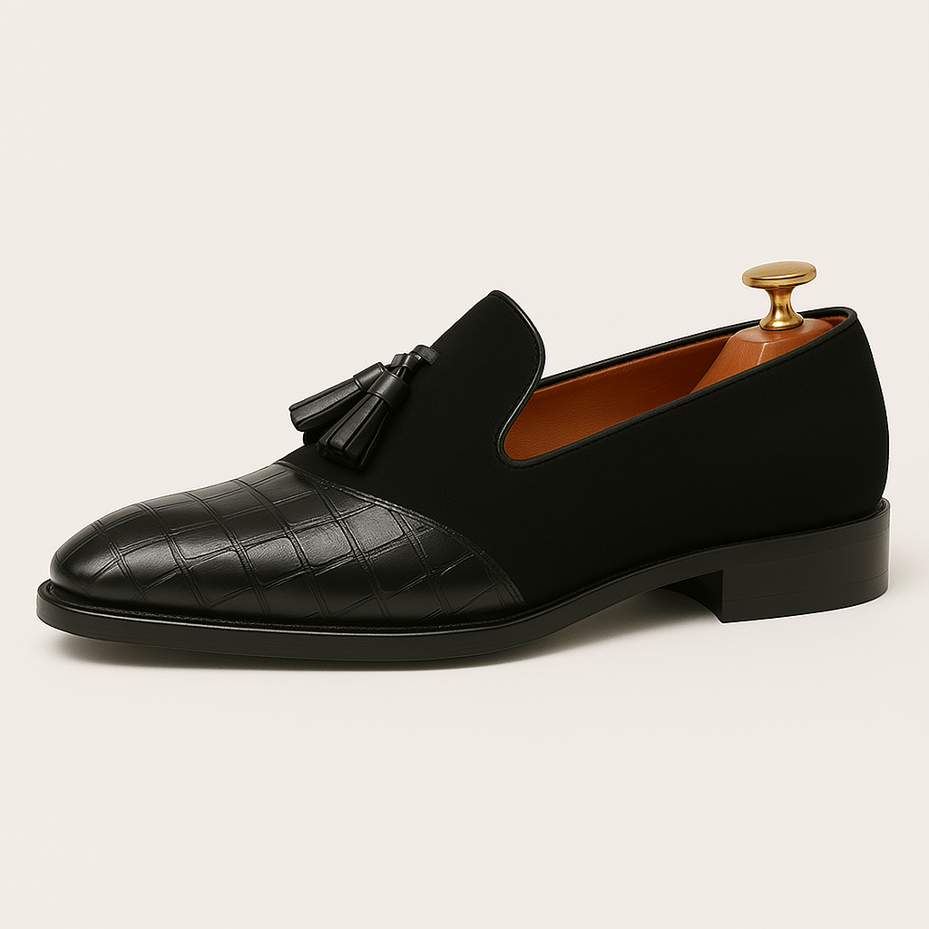 VogeLuxe | Men’s Polished Leather Tassel Loafers 1