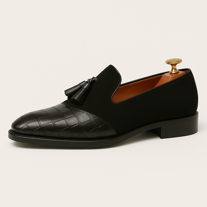 VogeLuxe | Men’s Polished Leather Tassel Loafers 1