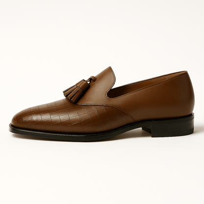 VogeLuxe | Men’s Polished Leather Tassel Loafers 4