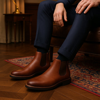 VogeLuxe | Men’s Premium Leather Chelsea Boots 8