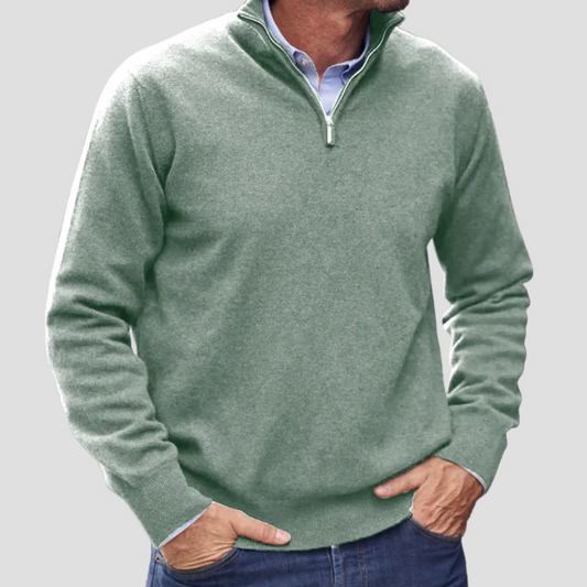 VogeLuxe | Men’s Quarter-Zip Fine Knit Sweater 0