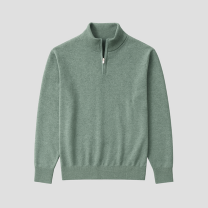VogeLuxe | Men’s Quarter-Zip Fine Knit Sweater 1
