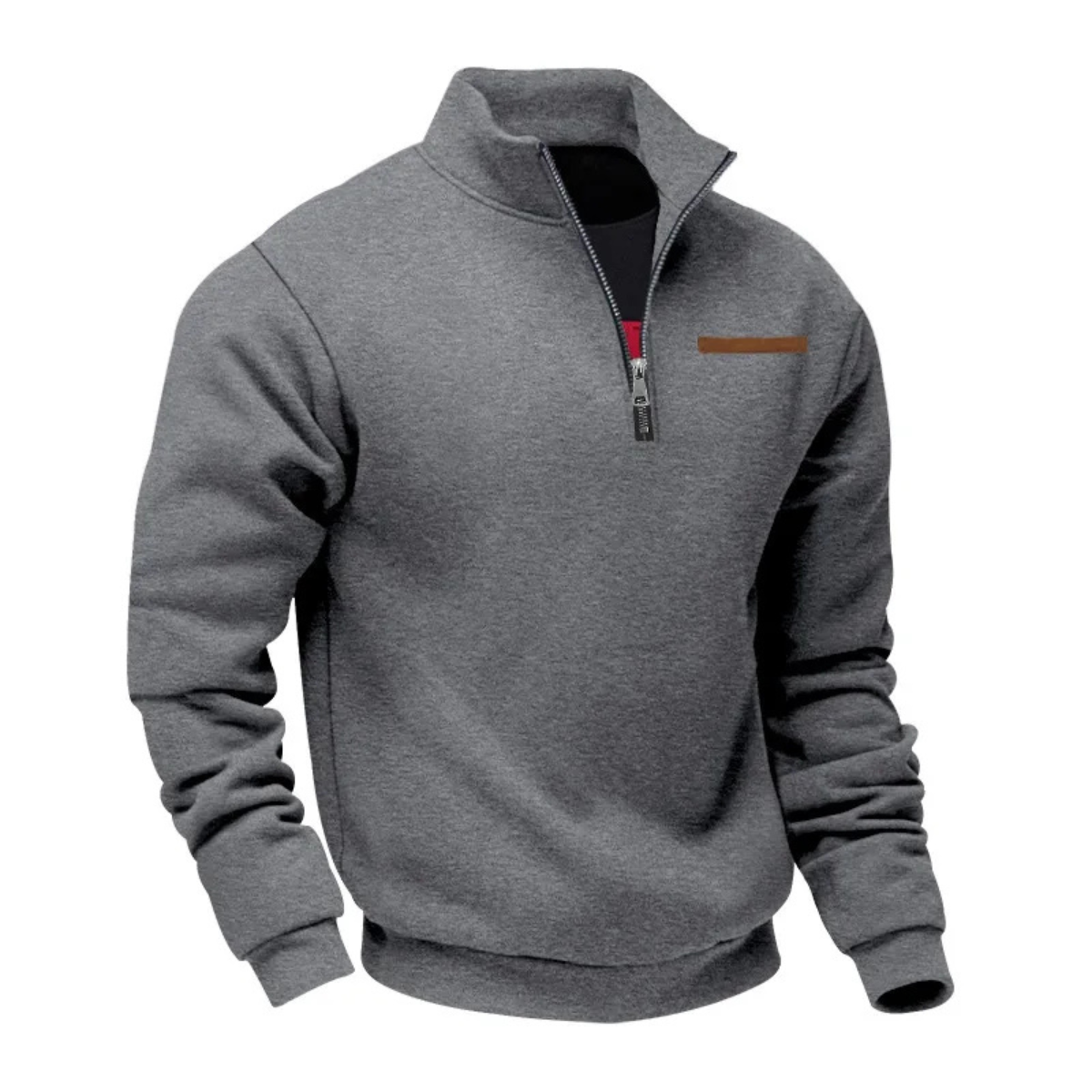 VogeLuxe | Men’s Quarter-Zip Mock Neck Sweatshirt 1