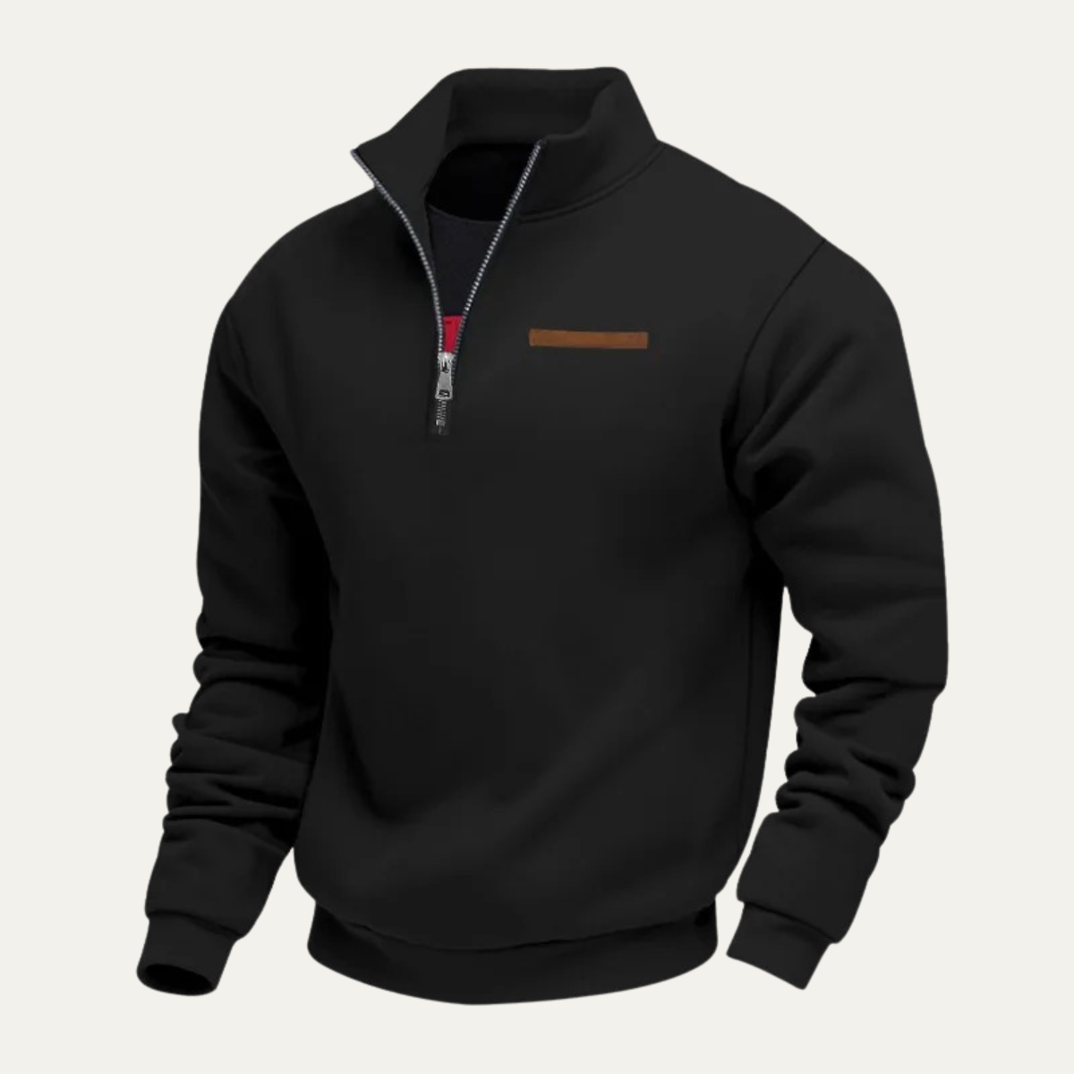 VogeLuxe | Men’s Quarter-Zip Mock Neck Sweatshirt 10