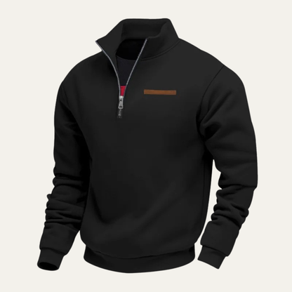 VogeLuxe | Men’s Quarter-Zip Mock Neck Sweatshirt 10