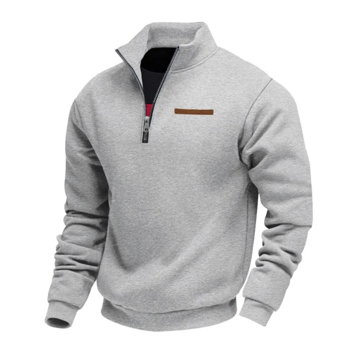 VogeLuxe | Men’s Quarter-Zip Mock Neck Sweatshirt 11