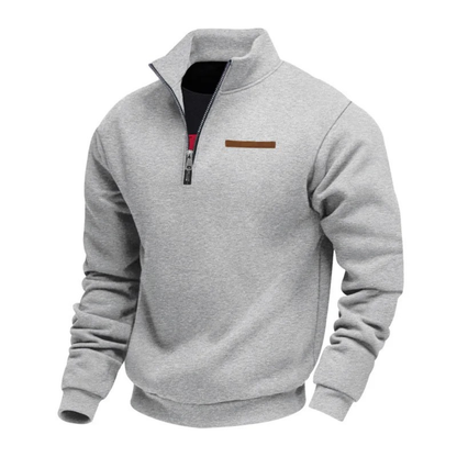 VogeLuxe | Men’s Quarter-Zip Mock Neck Sweatshirt 11