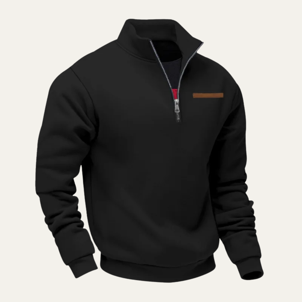 VogeLuxe | Men’s Quarter-Zip Mock Neck Sweatshirt 6