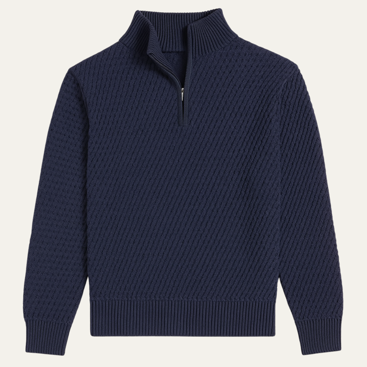 VogeLuxe | Men’s Quarter-Zip Sweater with Mock Neck 0