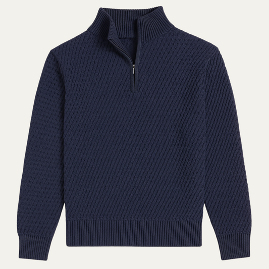 VogeLuxe | Men’s Quarter-Zip Sweater with Mock Neck 0