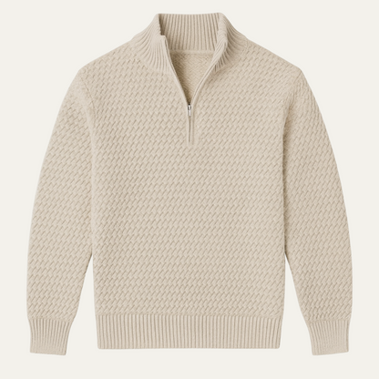 VogeLuxe | Men’s Quarter-Zip Sweater with Mock Neck 1
