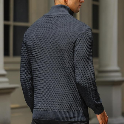 VogeLuxe | Men’s Quarter-Zip Sweater with Mock Neck 7