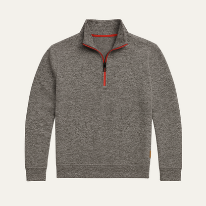VogeLuxe | Men’s Quarter-Zip Sweatshirt with Stand-Up Collar 1