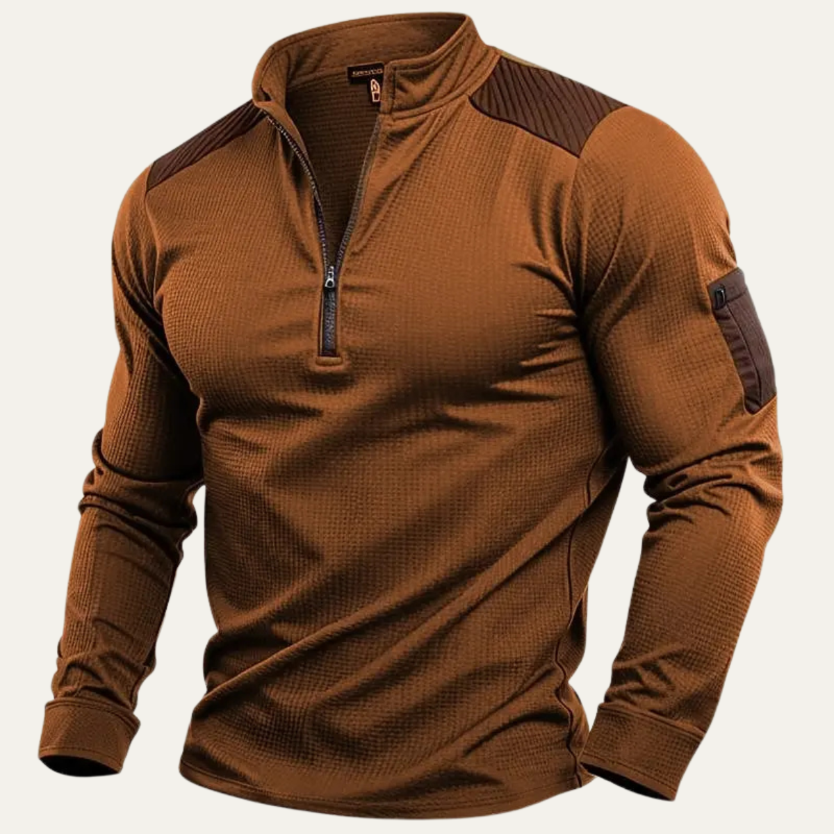 VogeLuxe | Men’s Quarter-Zip Tactical Knit Top 0