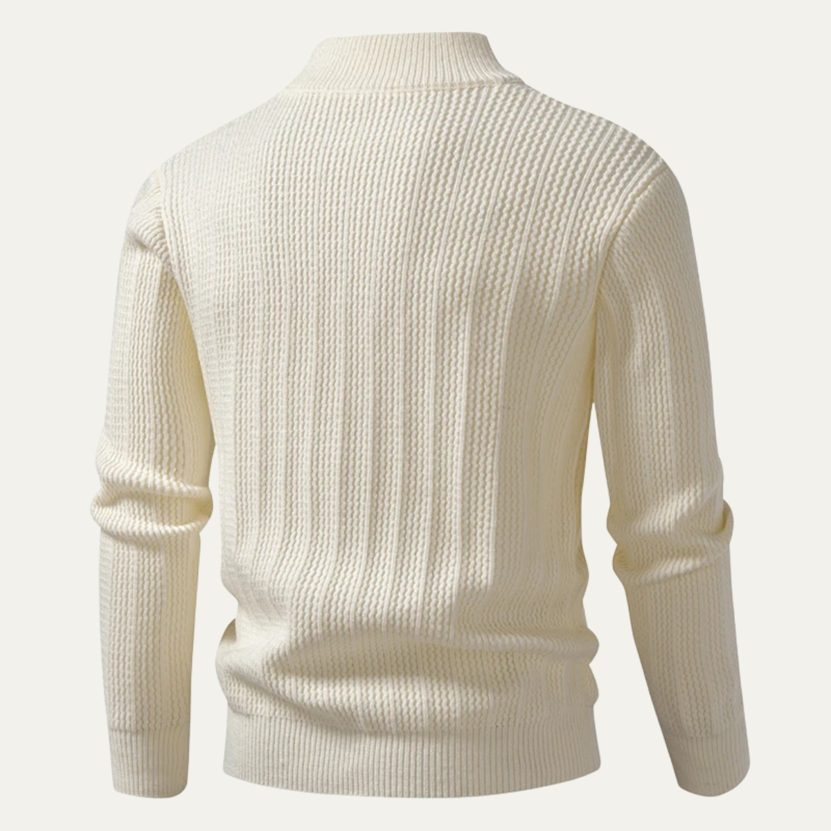 VogeLuxe | Men’s Quarter-Zip Waffle Knit Sweater 2