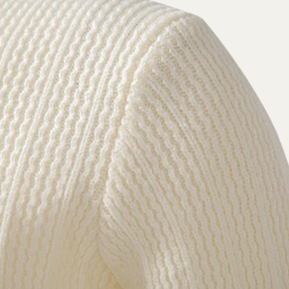 VogeLuxe | Men’s Quarter-Zip Waffle Knit Sweater 4