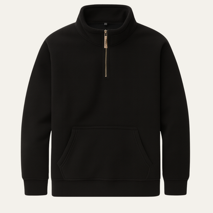 VogeLuxe | Men’s Quarter Zip Mock Neck Pullover 1