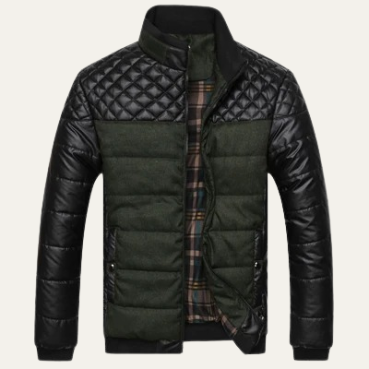VogeLuxe | Men’s Quilted Contrast Bomber Padded Jacket 0