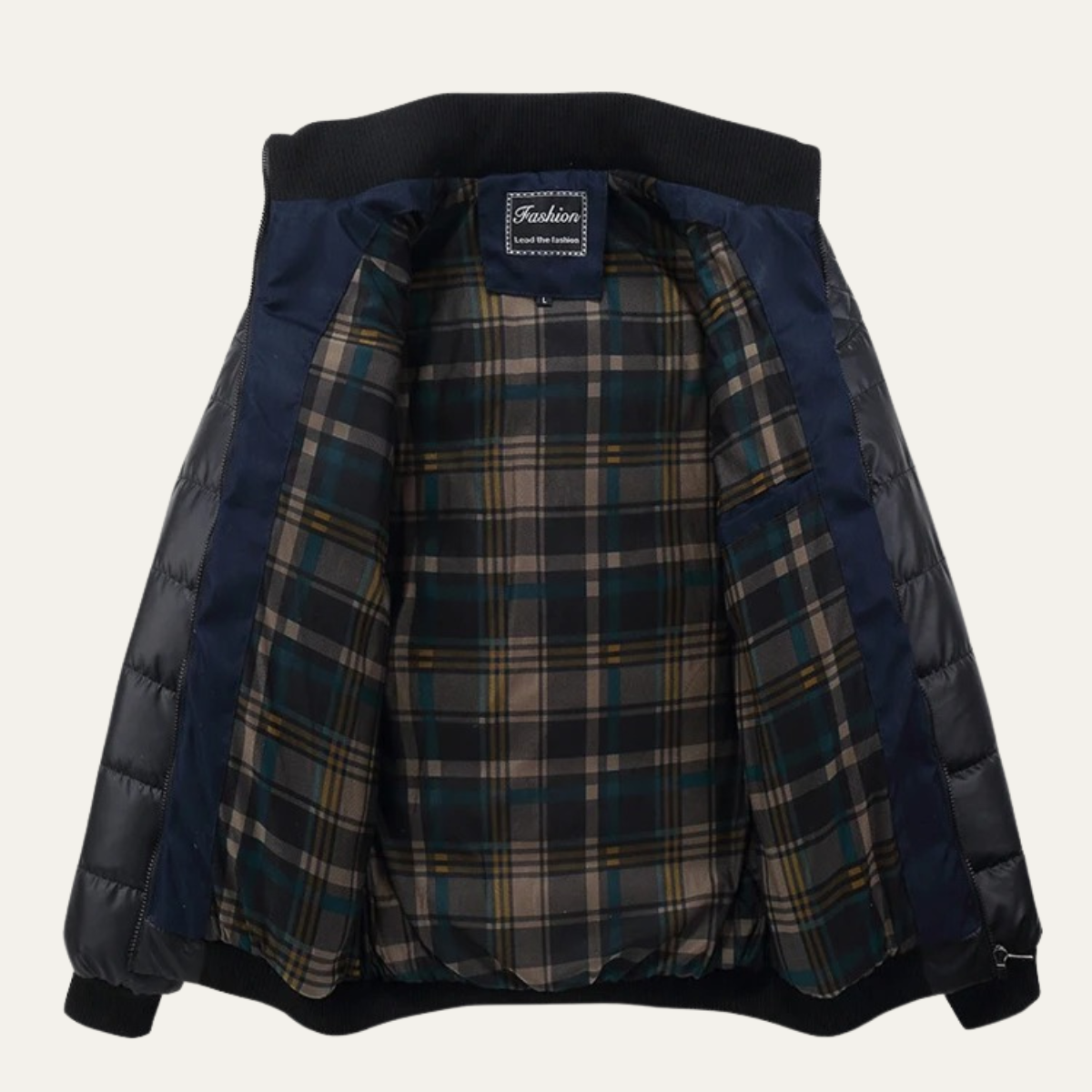 VogeLuxe | Men’s Quilted Contrast Bomber Padded Jacket 1