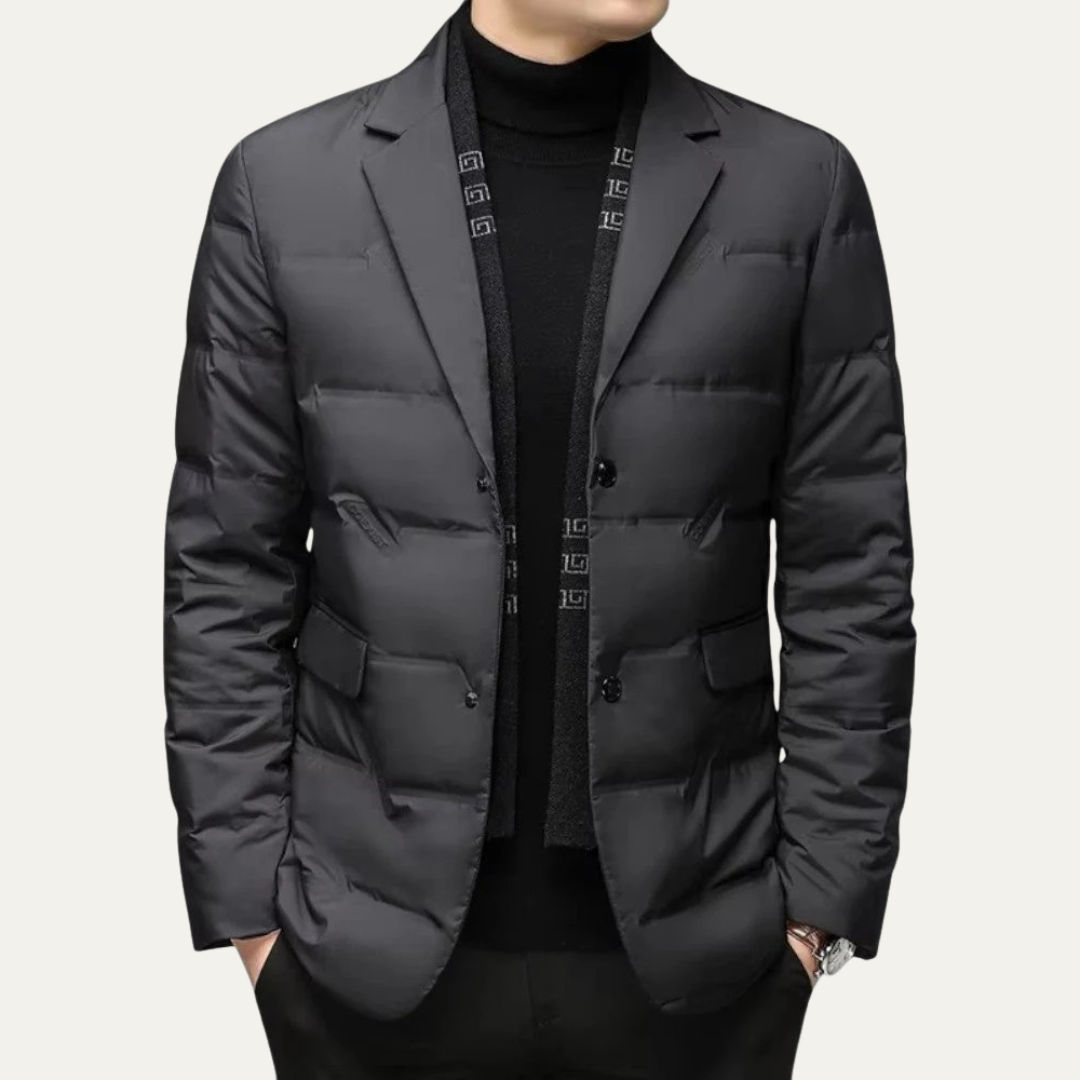 VogeLuxe | Men’s Quilted Down Blazer Jacket 0
