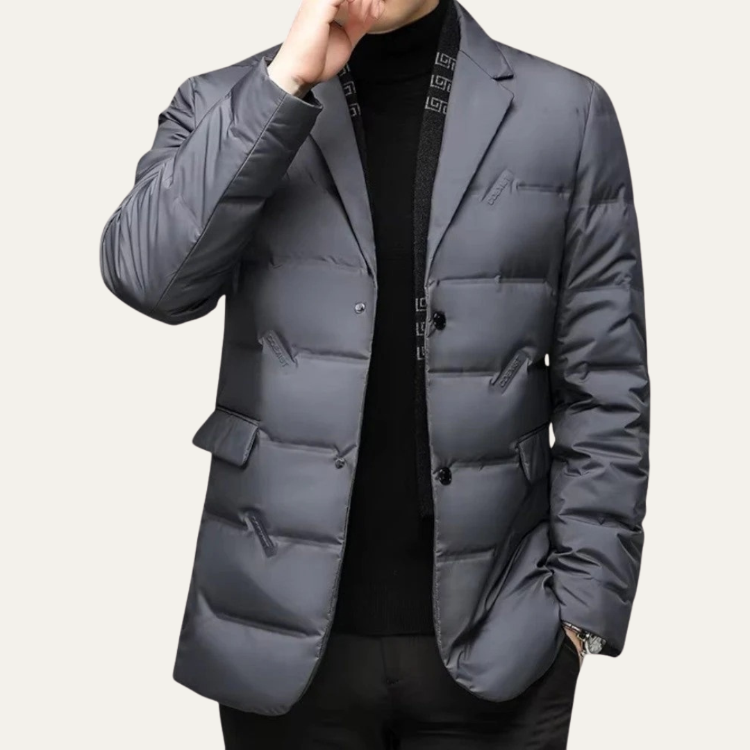 VogeLuxe | Men’s Quilted Down Blazer Jacket 1