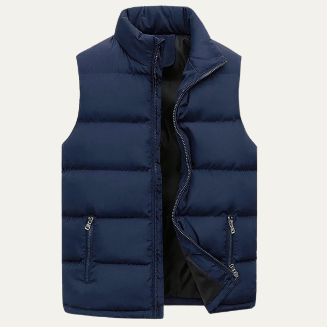 VogeLuxe | Men’s Quilted Full-Zip Puffer Vest 3