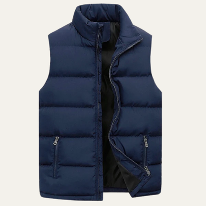 VogeLuxe | Men’s Quilted Full-Zip Puffer Vest 3