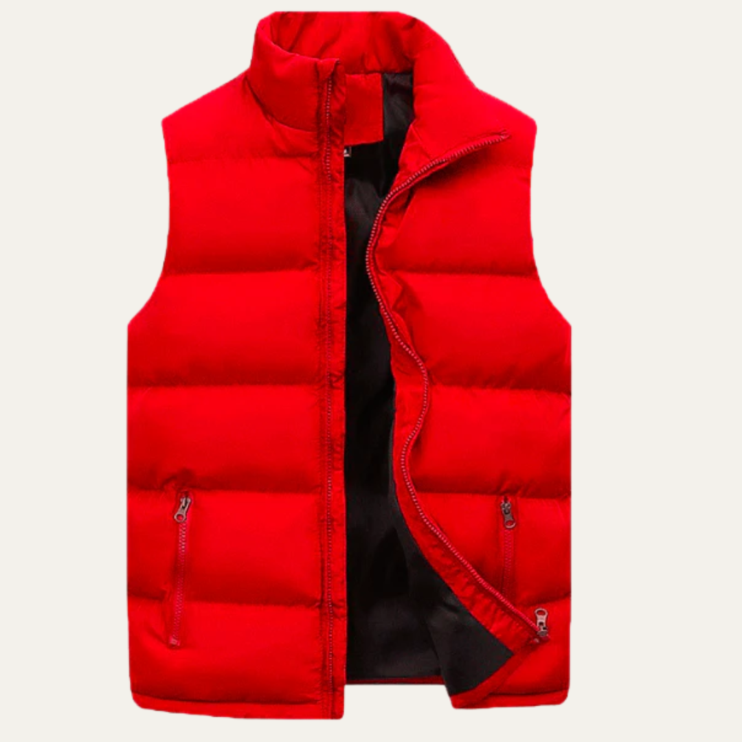 VogeLuxe | Men’s Quilted Full-Zip Puffer Vest 4