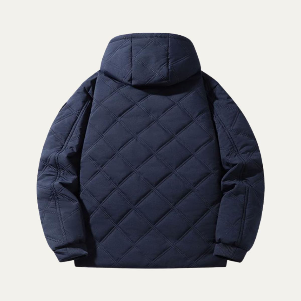 VogeLuxe | Men’s Quilted Hooded Diamond-Stitch Jacket 2